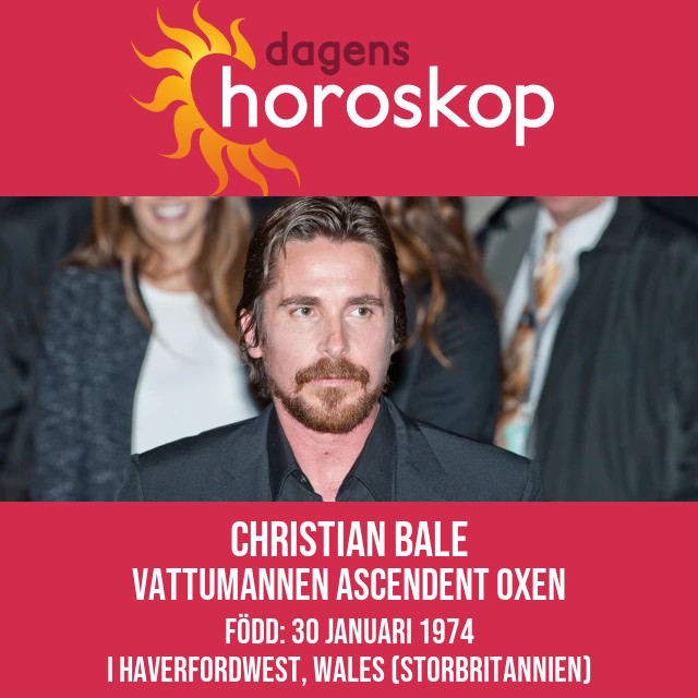 Christian Bales astrologiska profil som Vattuman