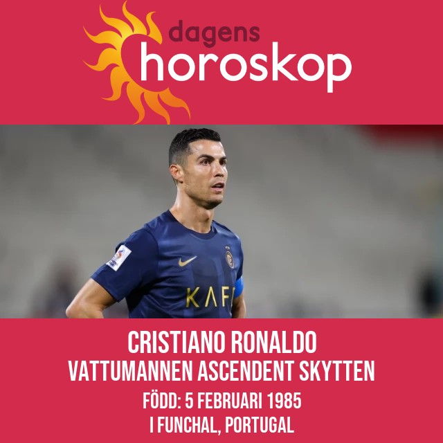 Astrologiskt porträtt av Cristiano Ronaldo som Vattuman