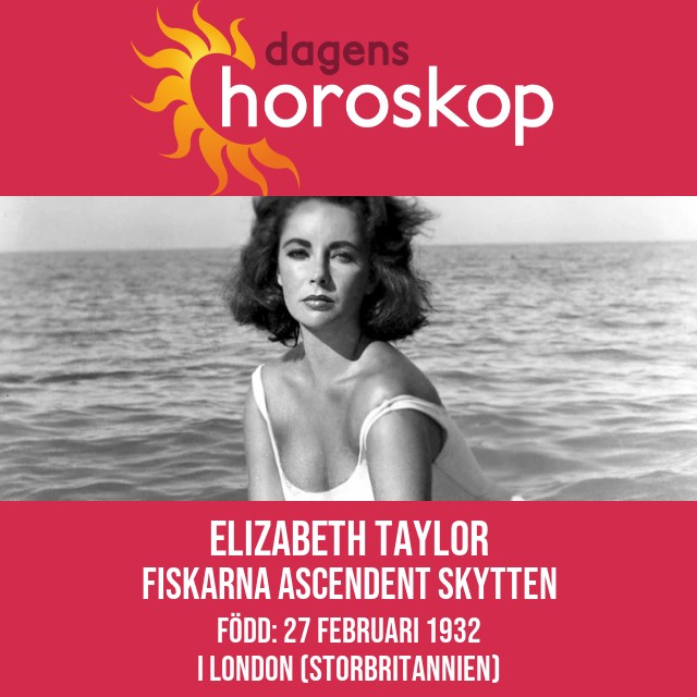 Upptäck Elizabeth Taylors astrologiska porträtt som Fisk.