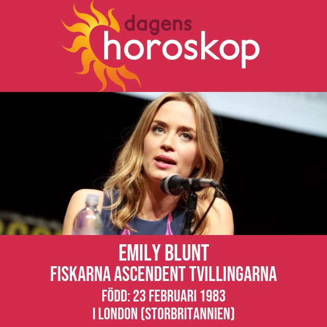 Emily Blunts astrologiska profil: Fiskarnas stjärna