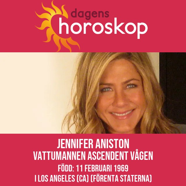 Jennifer Anistons astrologiska profil som Vattuman