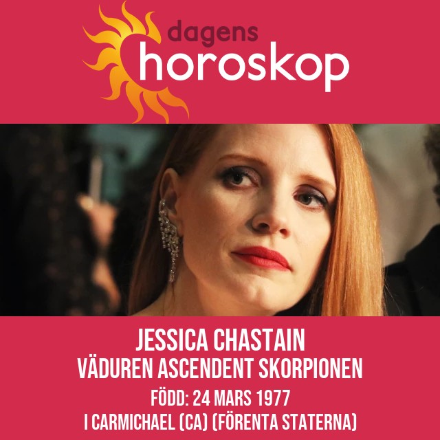 Jessica Chastain: Stjärntecken Väduren