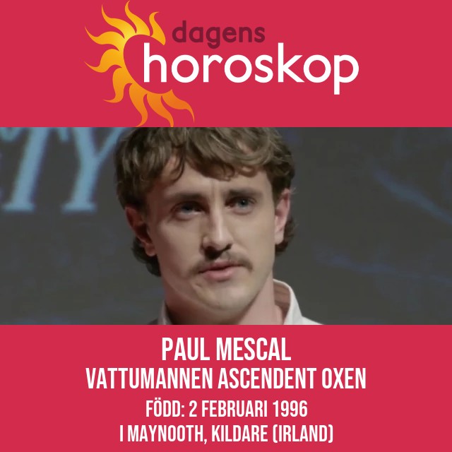 Paul Mescals astrologiska insikter om Vattumannen