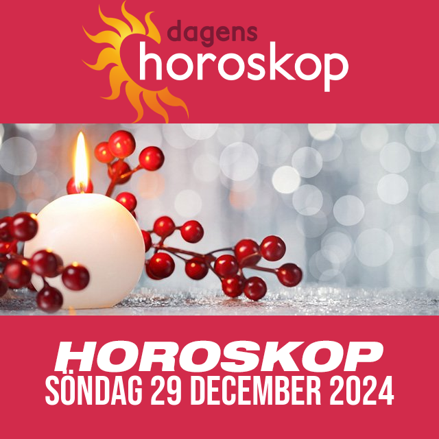 Daglig horoskop för Söndag 29 December 2024